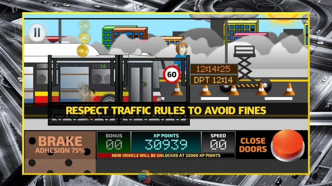 城市公交车驾驶模拟器2D汉化手机版（Bus Sim 2D）图片2