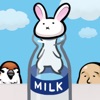 兔和牛奶瓶