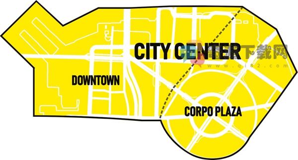 赛博朋克2077市政中心域划分图