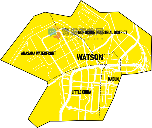 赛博朋克2077沃森区域划分图